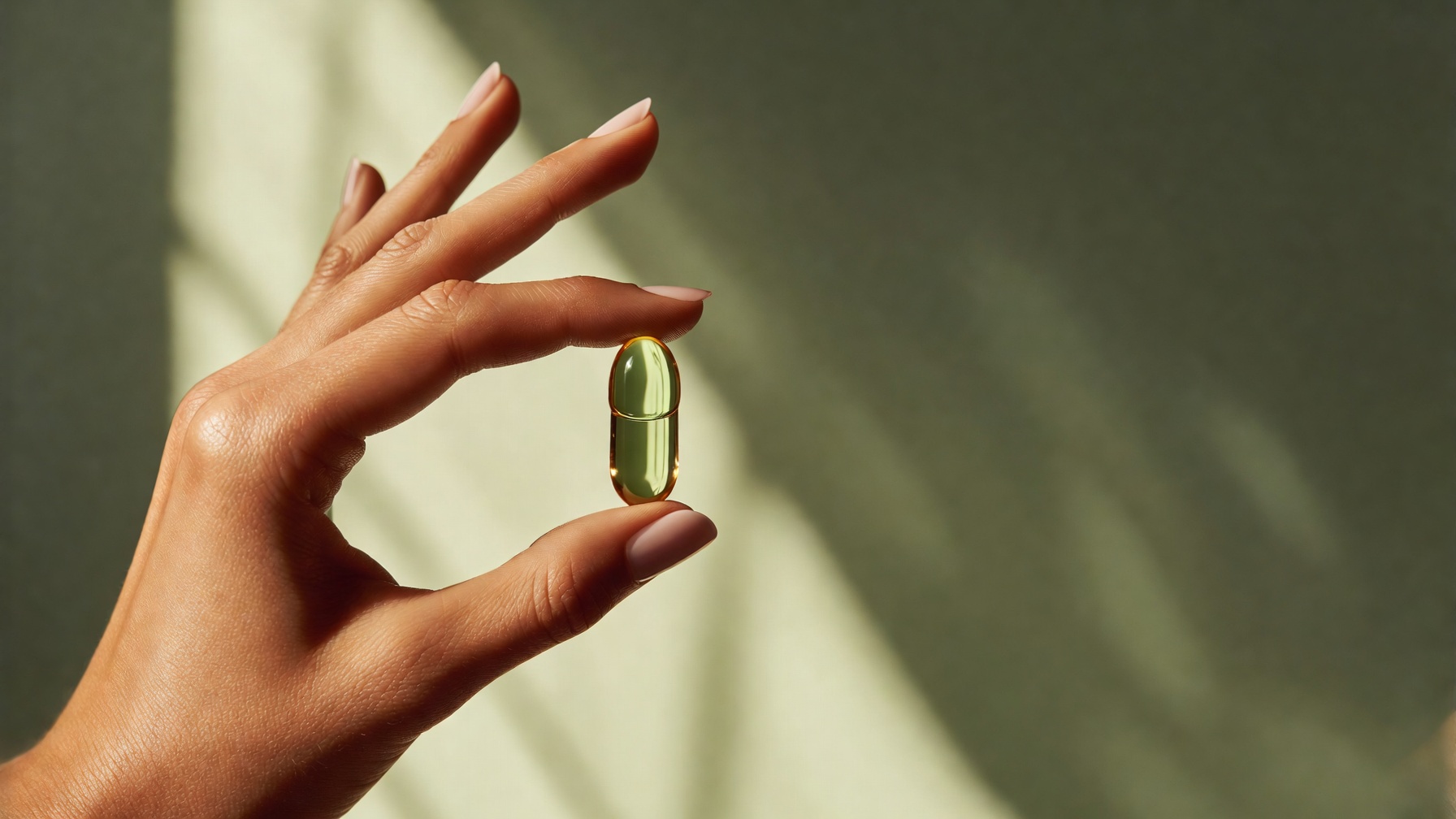 A mindful supplement ritual in hand